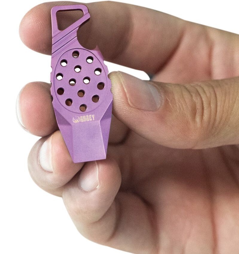 Kubey Pink Titanium Multi Tool With Bottle Opener Pry Bar Loop For Lanyards