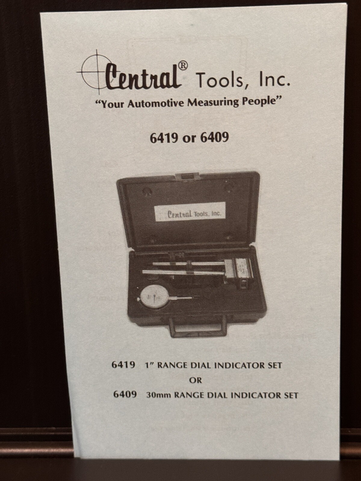 Central Tools 6409 30mm Range Dial Indicator Set