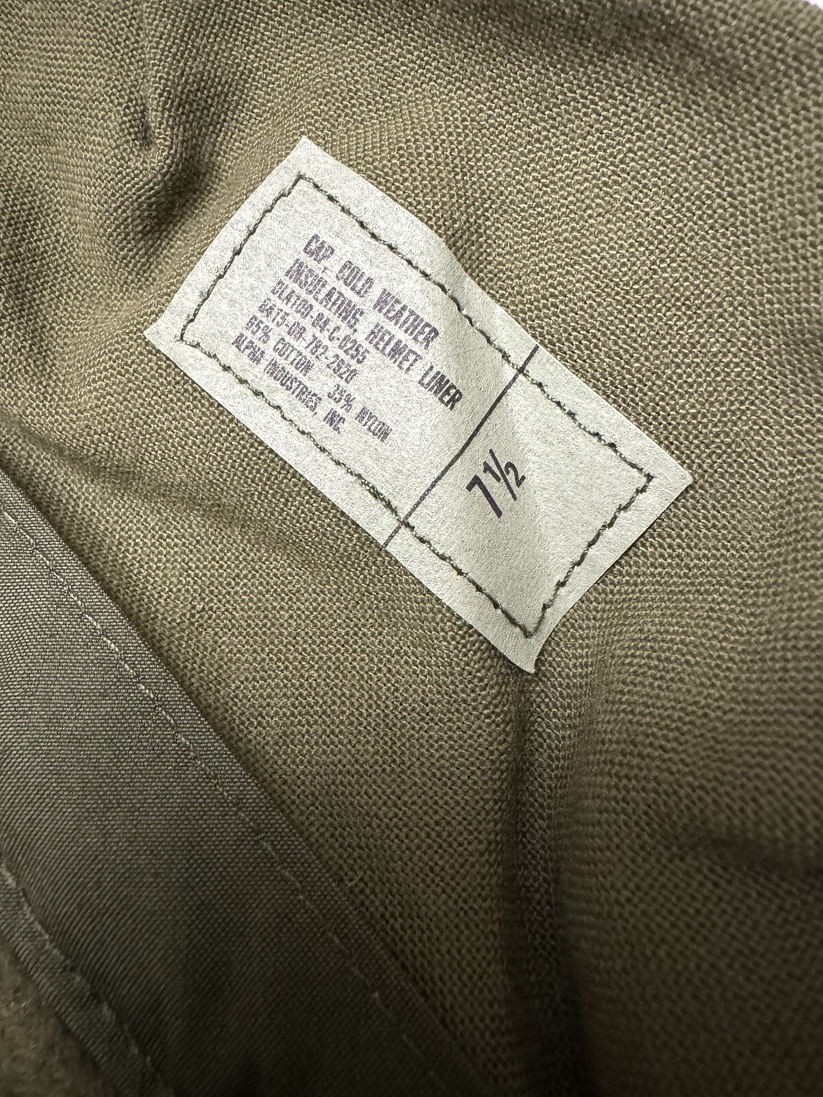 US Military Helmet Liner Olive Cold Weather Hat Layer Insulated 7 1/2 Large New