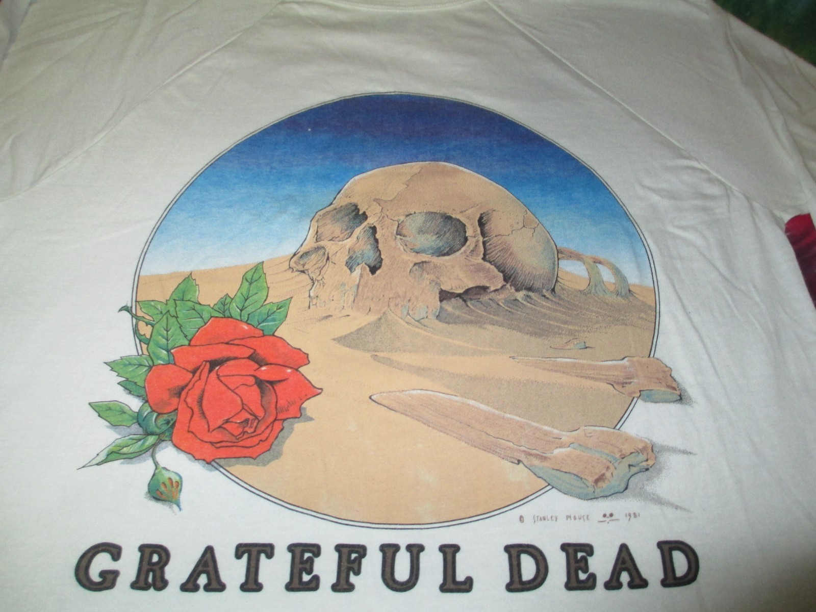 GRATEFUL DEAD EUROPEAN TOUR SKULLS 1981 STANLEY MOUSE CONCERT T-SHIRT-LARGE-NEW