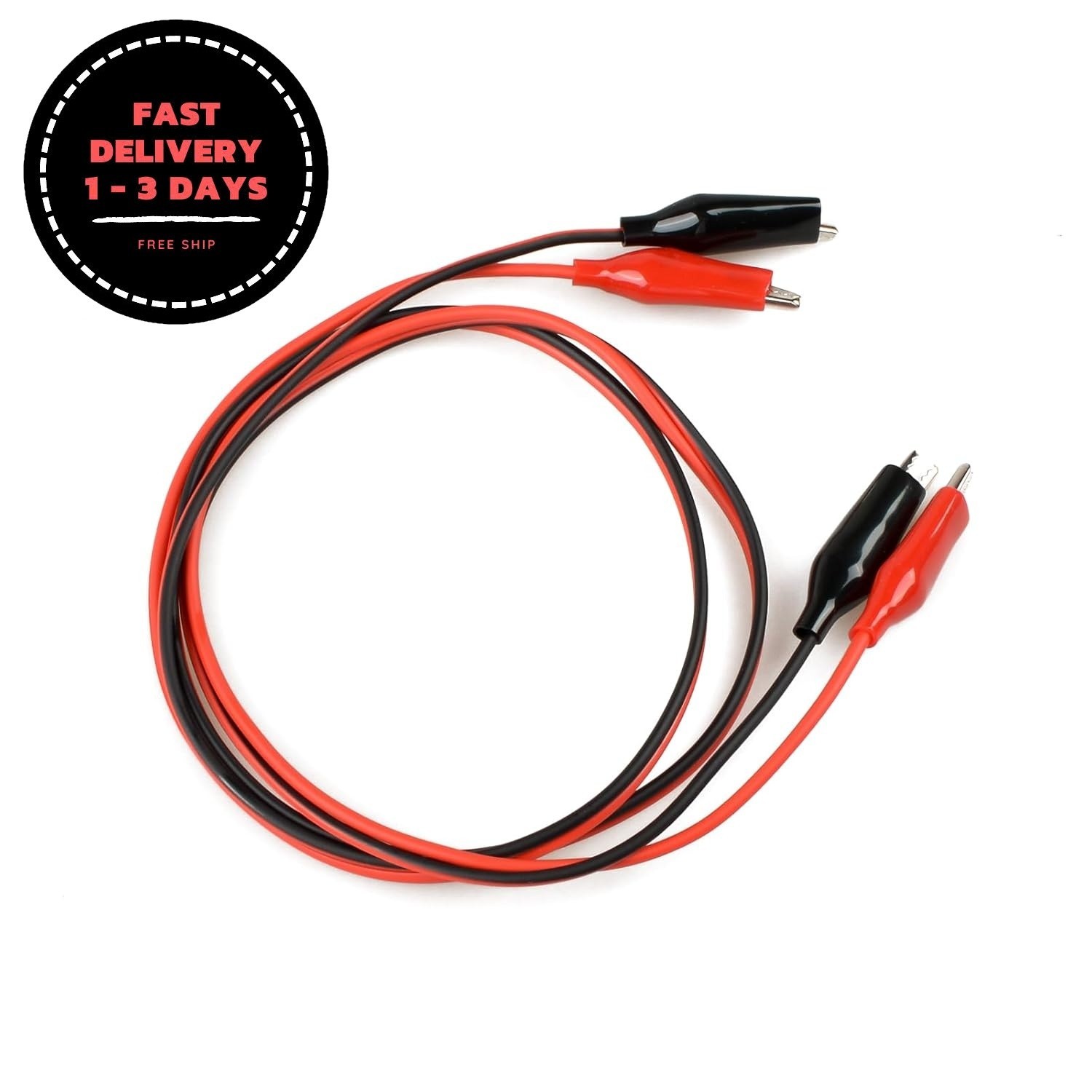 3 pares, 6 unidades de pinzas de cocodrilo con cables de prueba