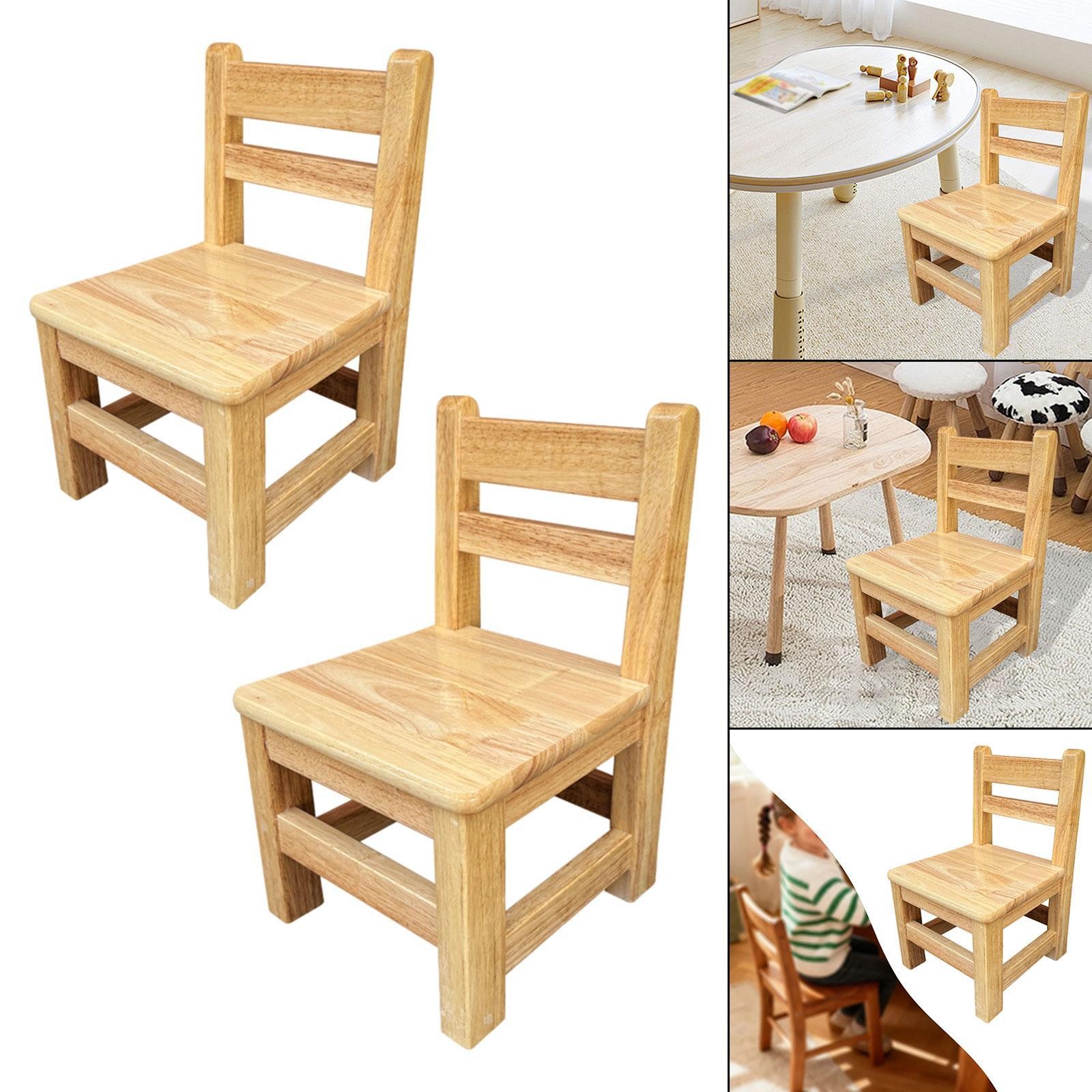 Wood Chair for Children Stepstool Ladderback for Doorway Bedroom Daycare