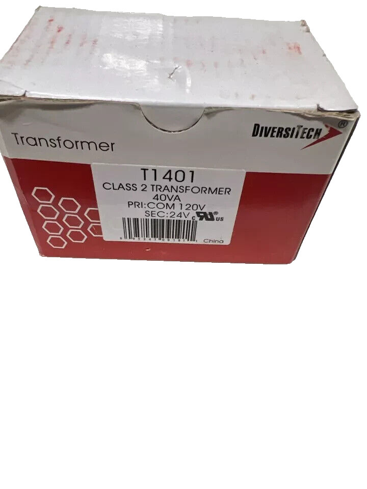 DIVERSITECH T1401 TRANSFORMER CLASS 2 COMMON 120 V SECONDARY VOLTAGE 24 V