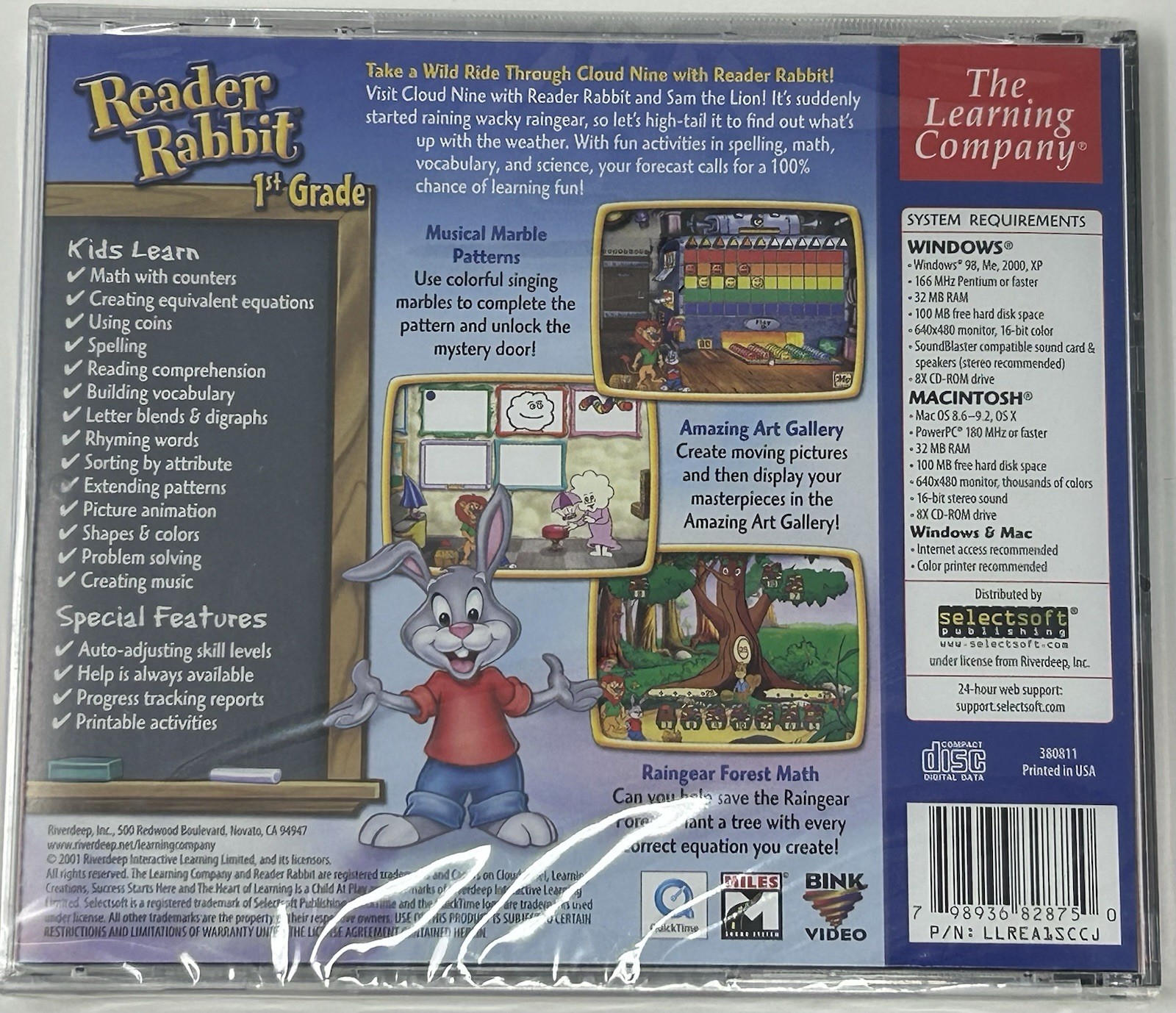 Reader Rabbit 1st Grade CD-ROM Window & Macintosh New Sealed F22