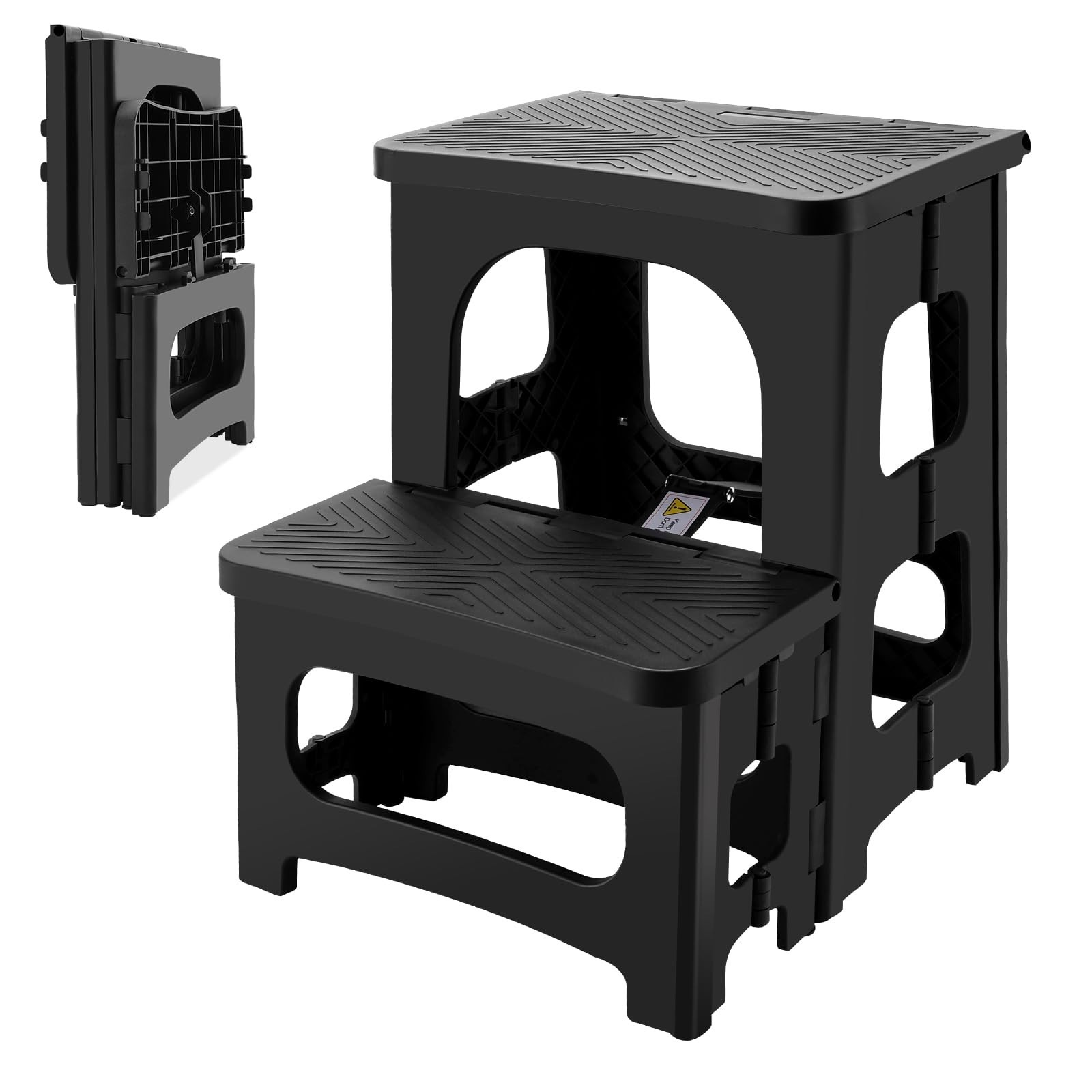Folding 2-Step Stool Non-Slip Collapsible Portable Footstool Hold up to 300 lbs