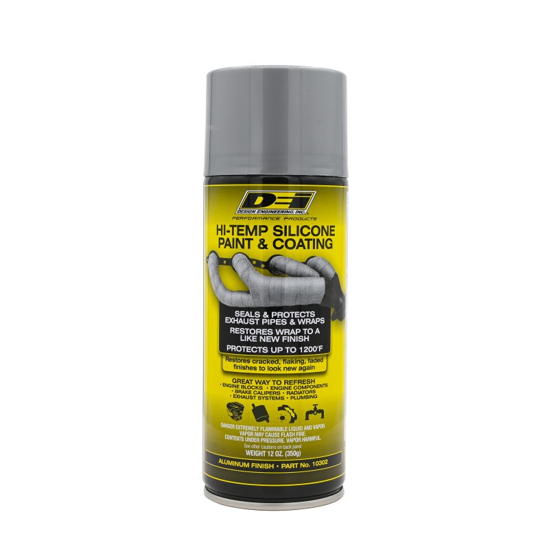 Design Engineering Alum. High Temp Silicone Coating - 12 oz Aerosol, Silver