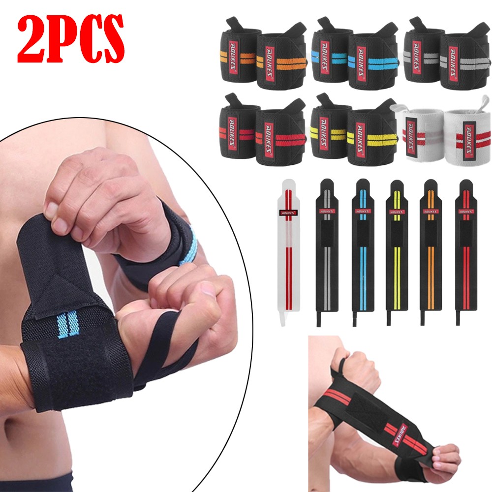 1 Pair Weight Lifting Wrist Wraps Gym Workout Training Support Straps 19.6" Long