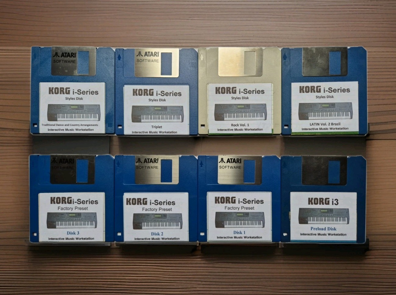 Vintage Floppy Disk Styles Collection, Factory Disks for KORG i-Series Keyboards