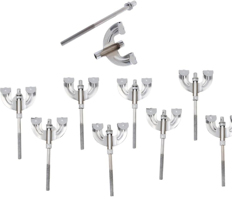 8-Piece M6 Chrome Drum Hardware Pack - Tension Rods, Lugs & Claws Set | Replacem