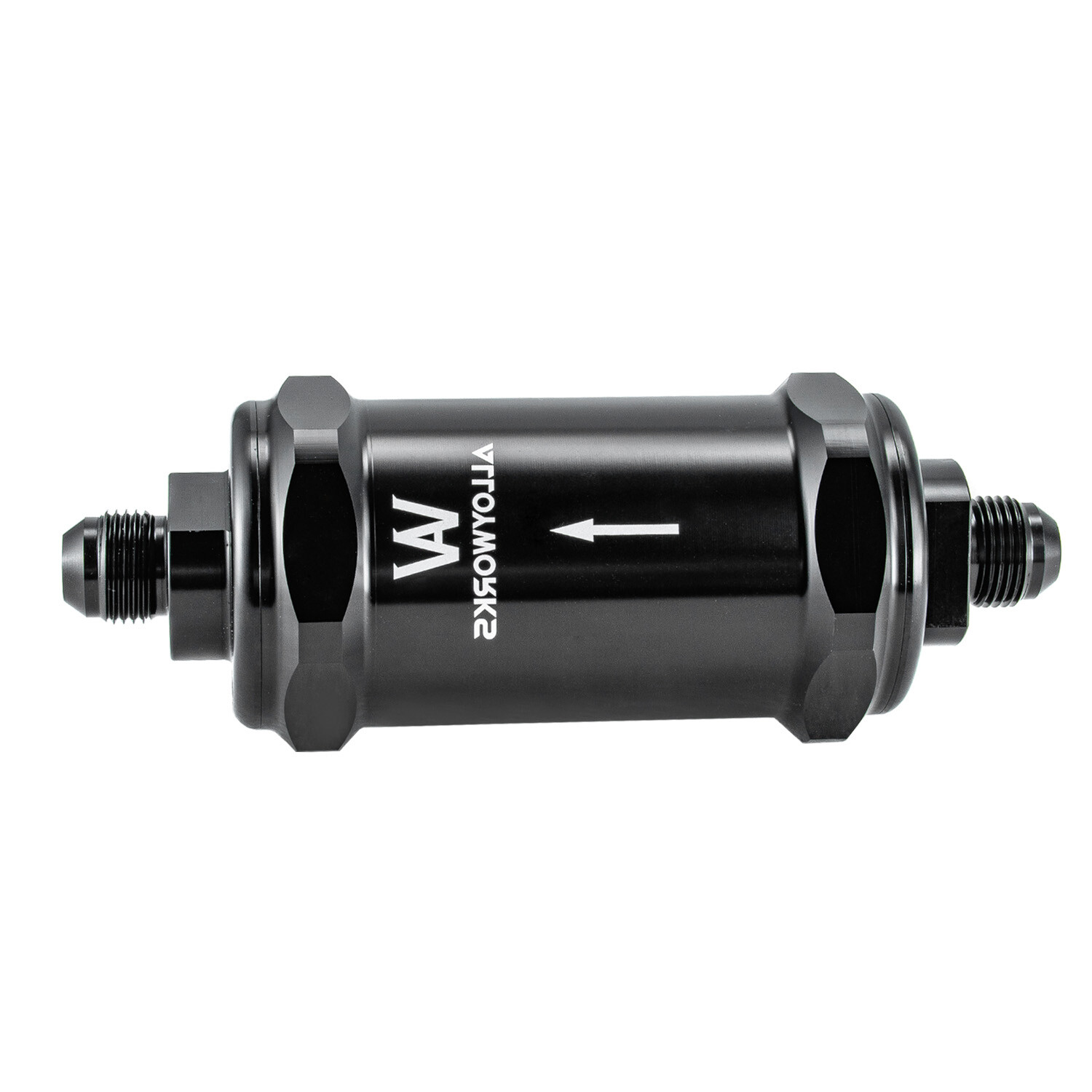 In-Line Fuel Filter AN8 In/Out 10 Micron Replaceable Fiberglass Element US