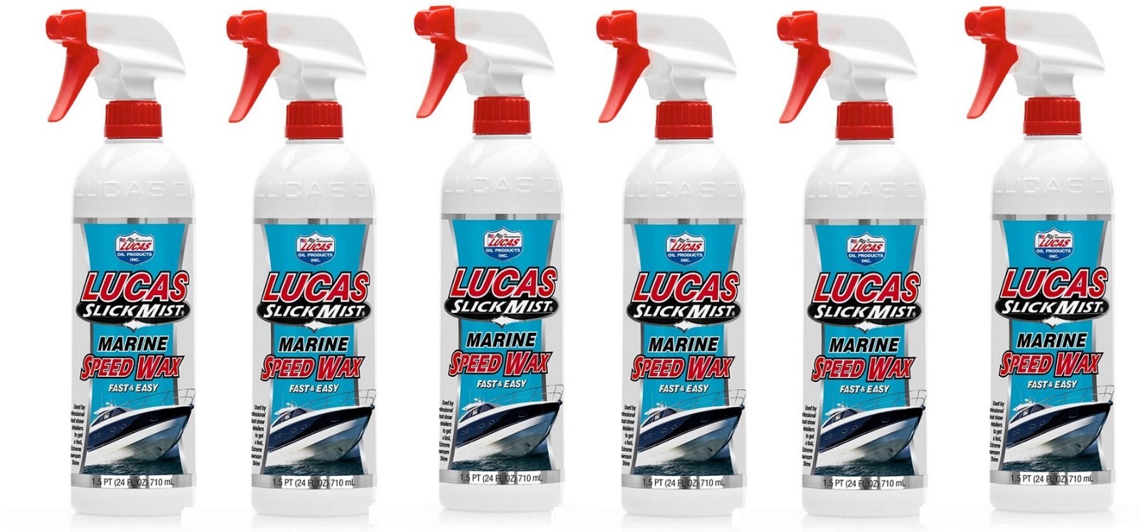 Lucas Oil Slick Mist MARINE Speed Wax Paint Gloss Intensifier 24 Oz (10980 x 6)