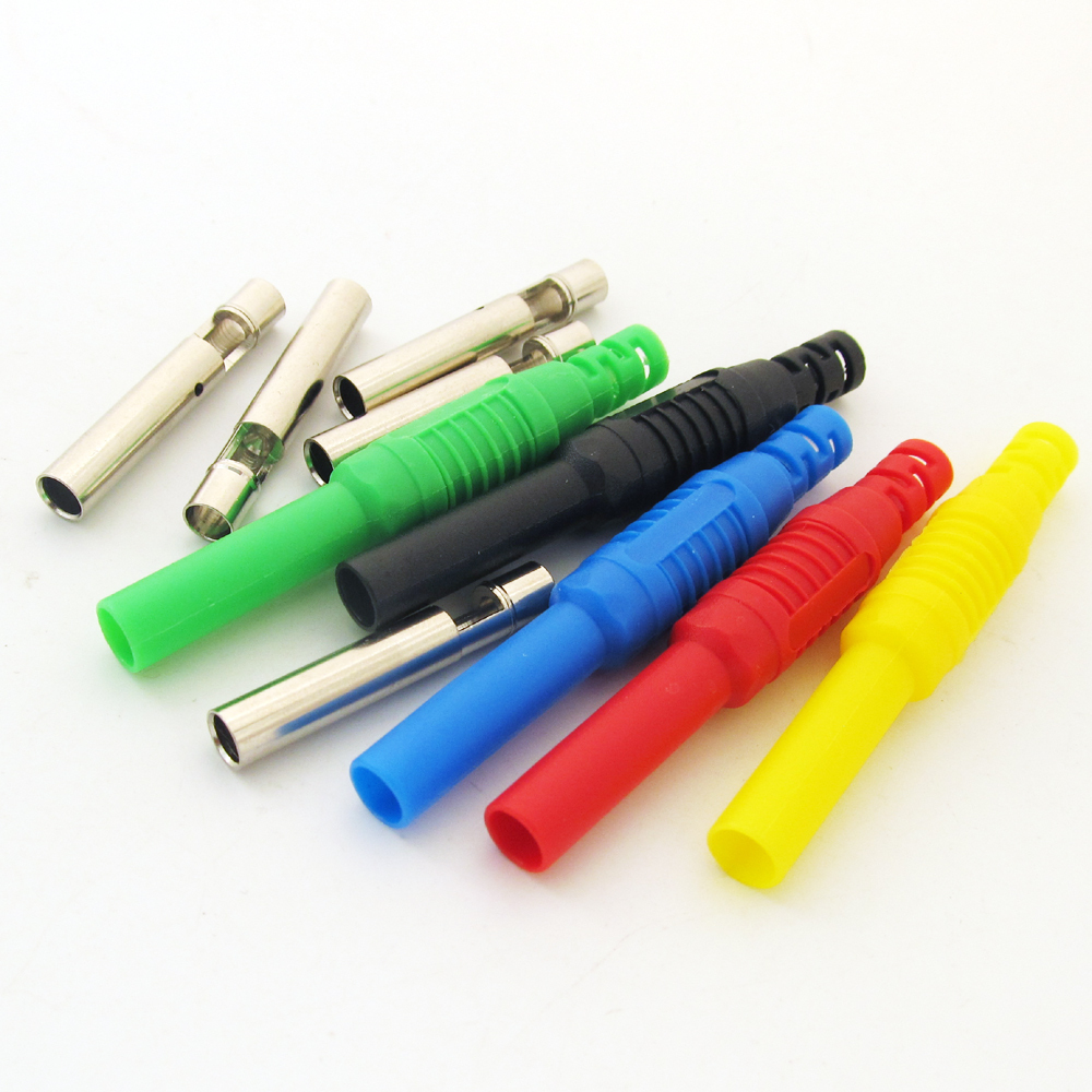 5pcs 5 Color 4mm Banana Female Jack for Seal Insulated Stackable 4mm Banana Plug