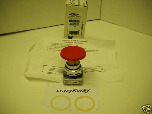 REES  40041-002 RED MUSHROOM PUSHBUTTON OPER NIB!