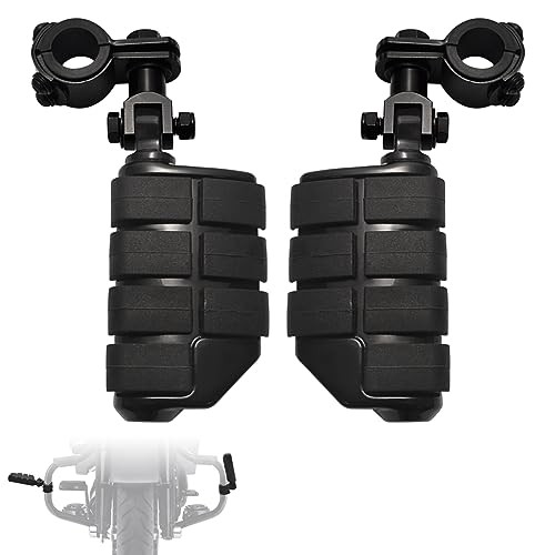 1",1.25"Highway Footpegs, Adjustable Highway Peg w/ 3 Black For Lion Paw Style