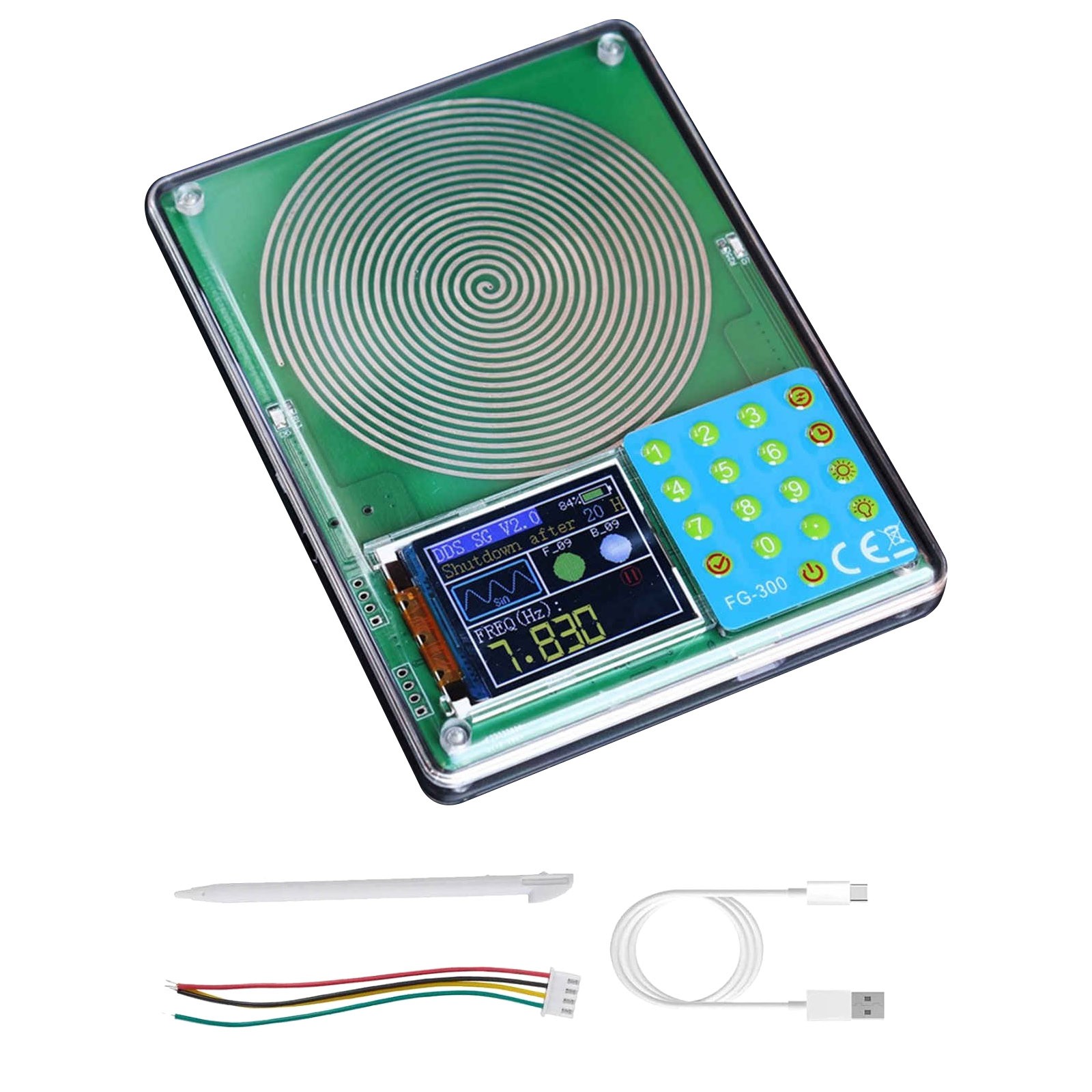 Frequency Generator with 13 Waveforms Including Sine Square Sawtooth and ECG