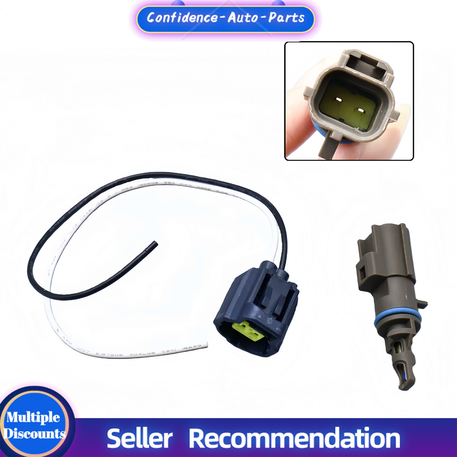 W/Connector Intake Air Temp Sensor For 2018 2019 20 Ford F-150 2.7L 3.3L 5.0L US