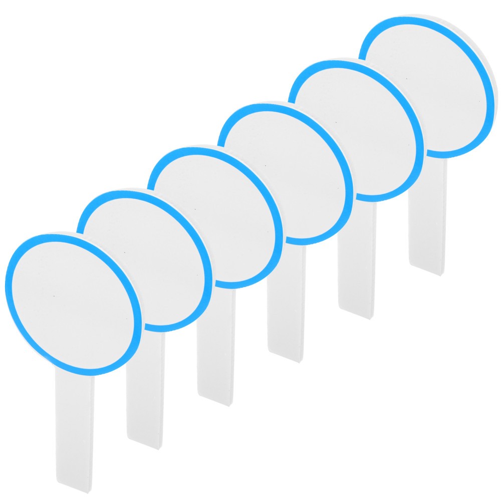 6Pcs White Game Boards Single Sided Handheld Paddles Whiteboards with Padding