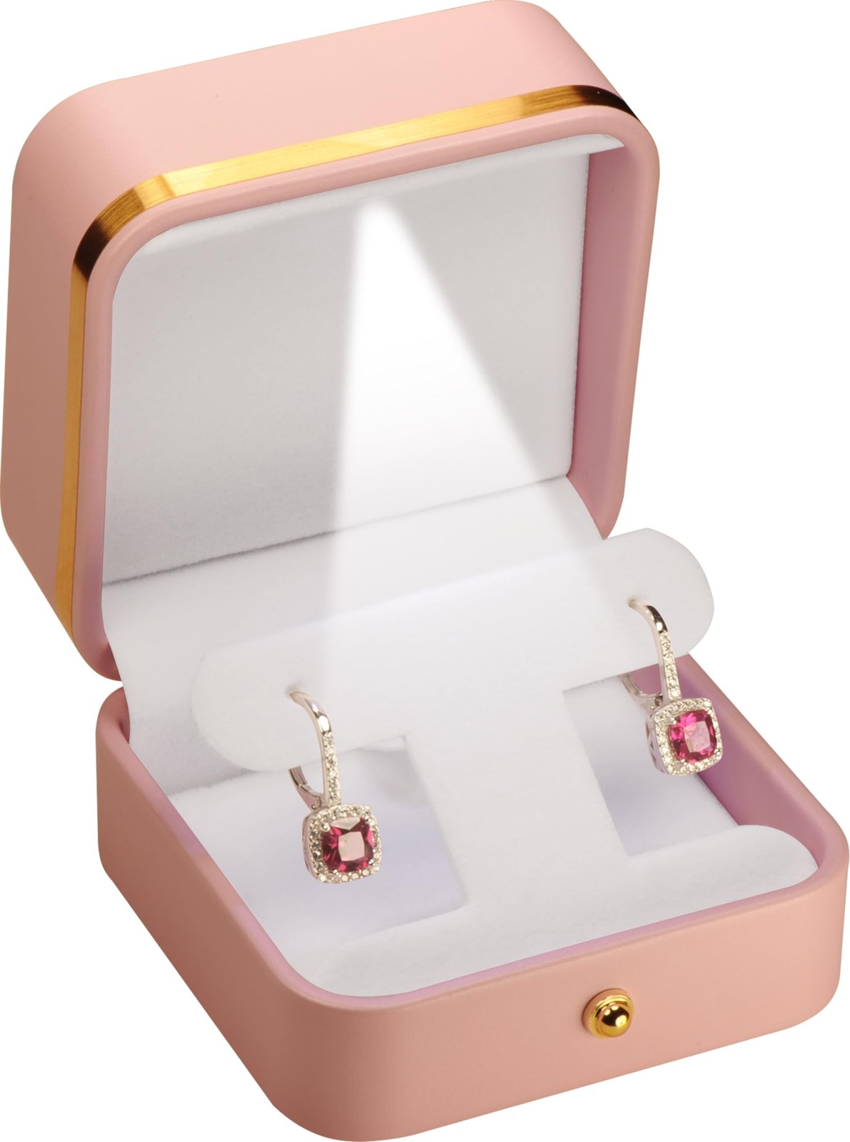 LAODA LED T Style Earring Gift Box for Dangling and Hoop Earrings Luxury PU L...