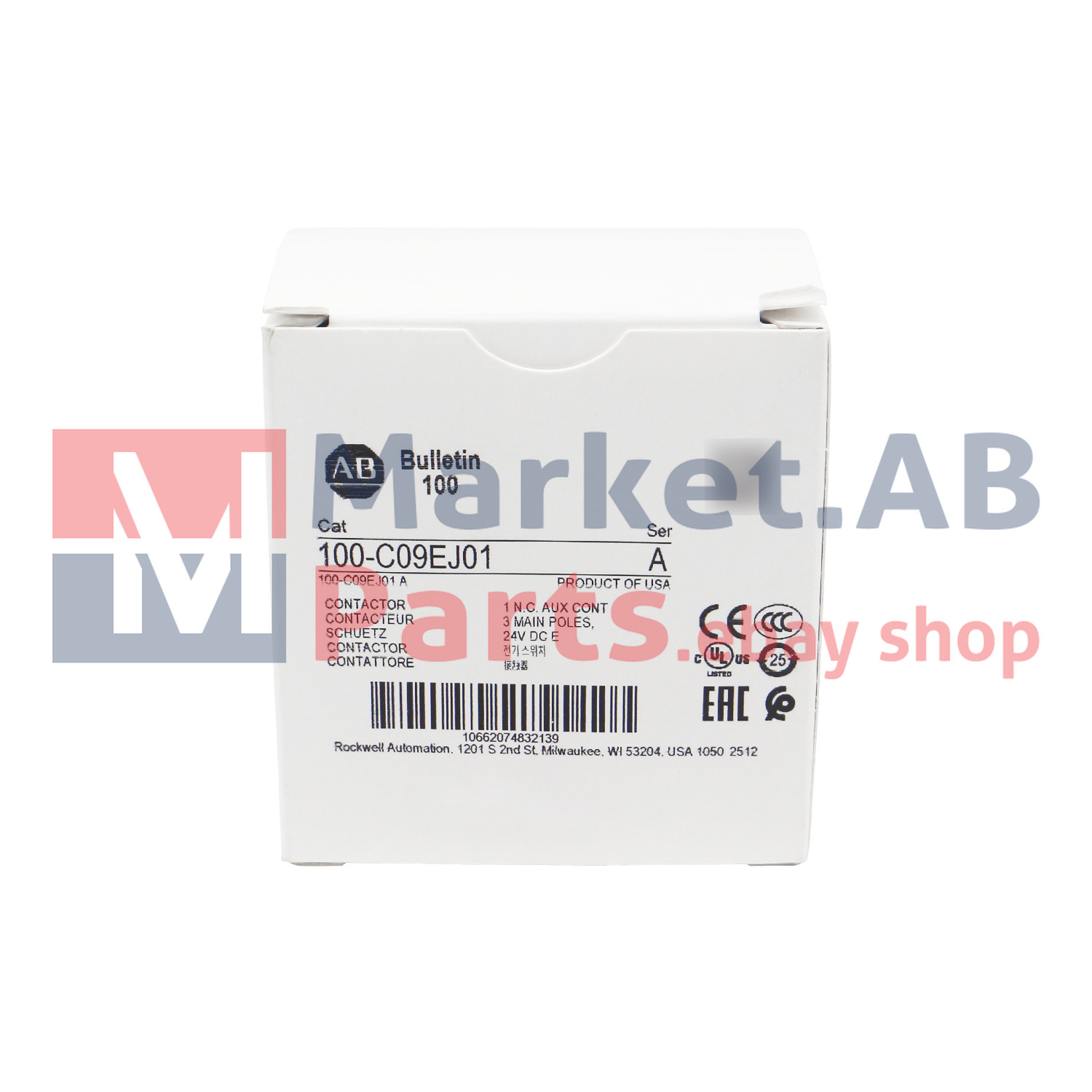 Brand New Allen-Bradley 100-C09EJ01 IEC 9 A Contactor 24V DC Electronic Coil