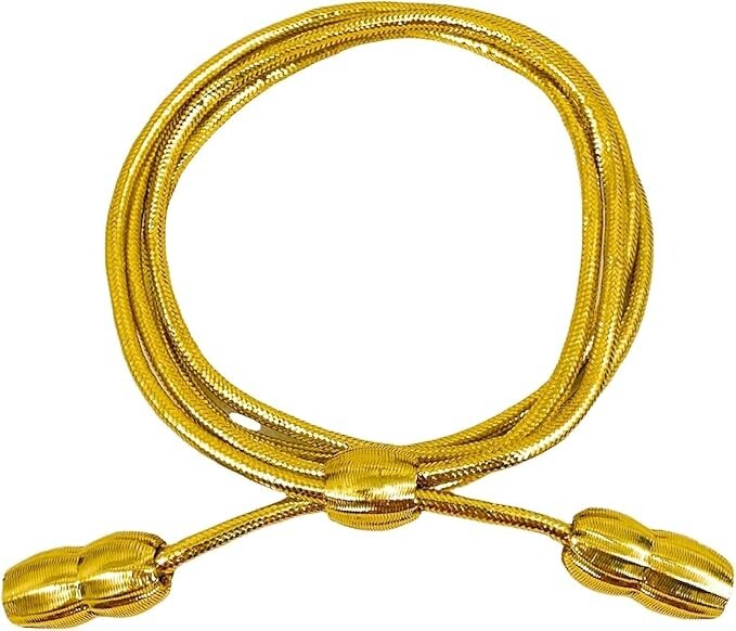 🌟US Army Gold Mylar Acorn Campaign Cord Hat Band Military Officer State Trooper