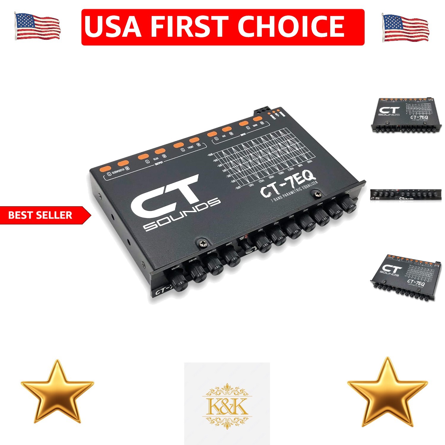 Versatile 7-Band Equalizer for Car Audio with Installation Brackets Included