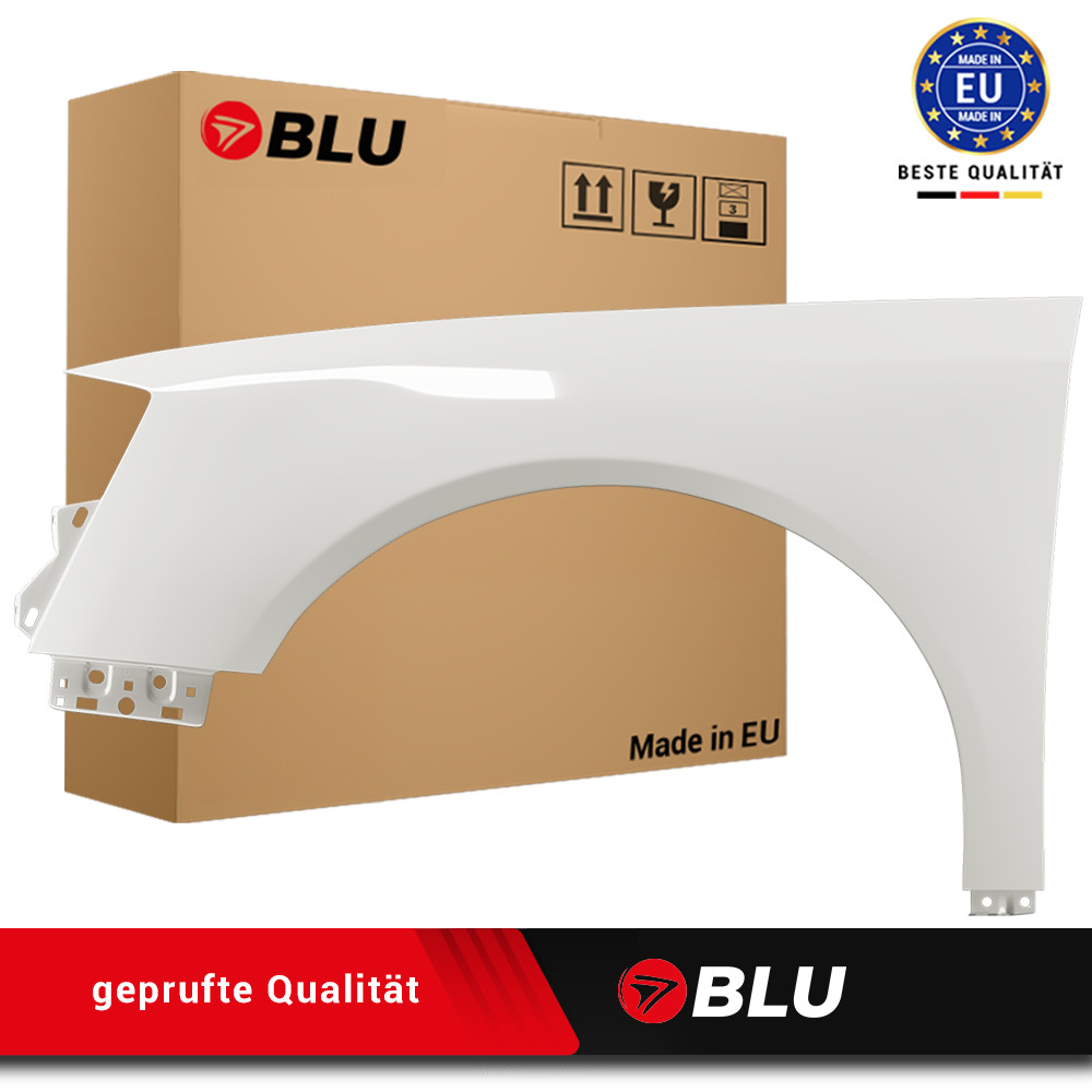 Fender For VW Passat B6 LB9A Left White 2005-2010 Front Painted Zinc Plated