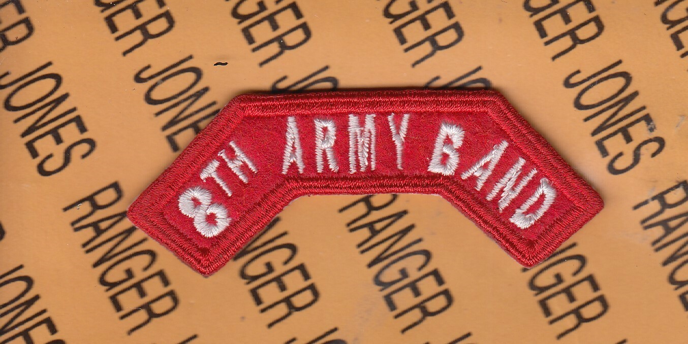 8th Army - KOREA "8th ARMY BAND" 3.25" tab patch