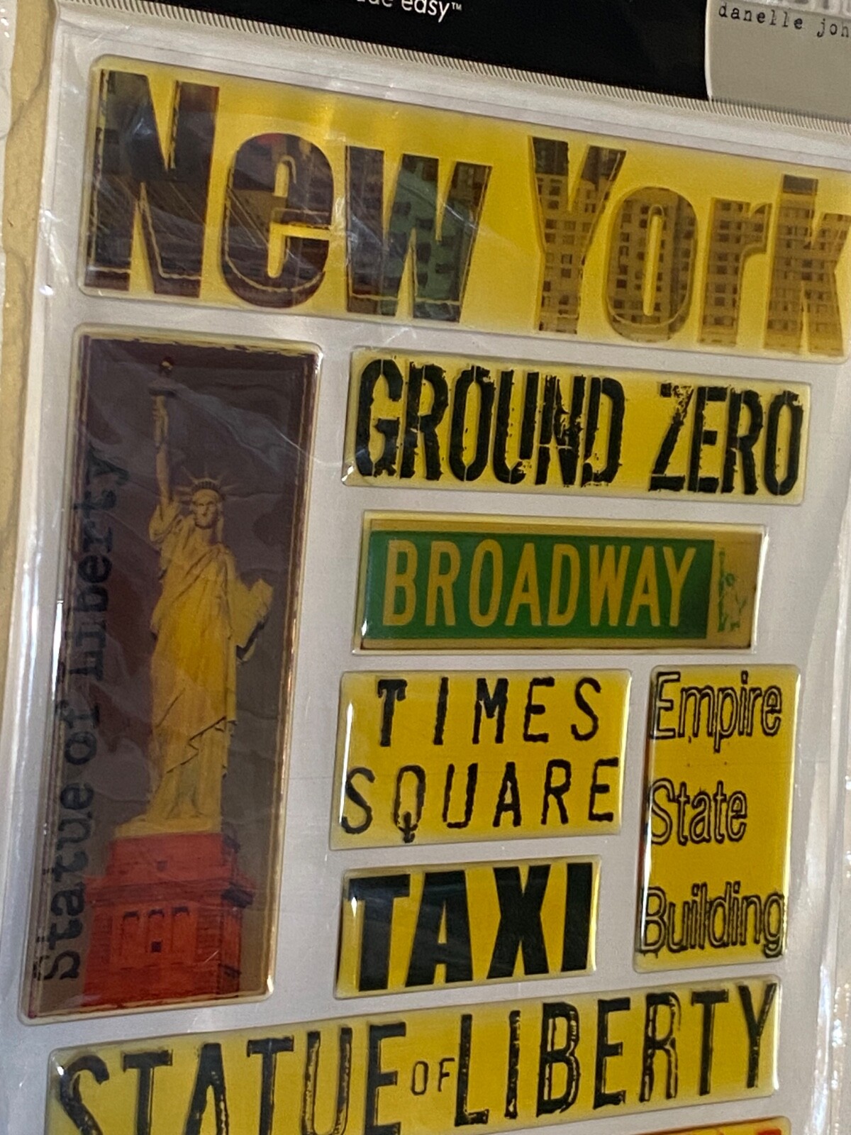 2007 Creative Imaginations Epoxy Stickers NEW YORK Ground Zero Broadway Times Sq