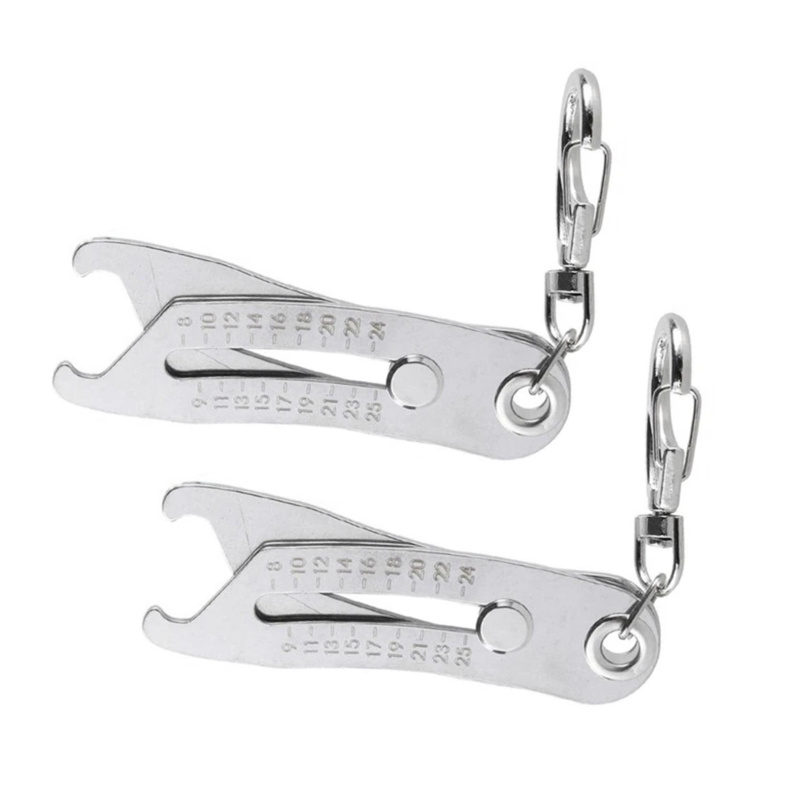 Portable Bolt Thread Checker - Keychain Size Gauge Tool for Nut Identification