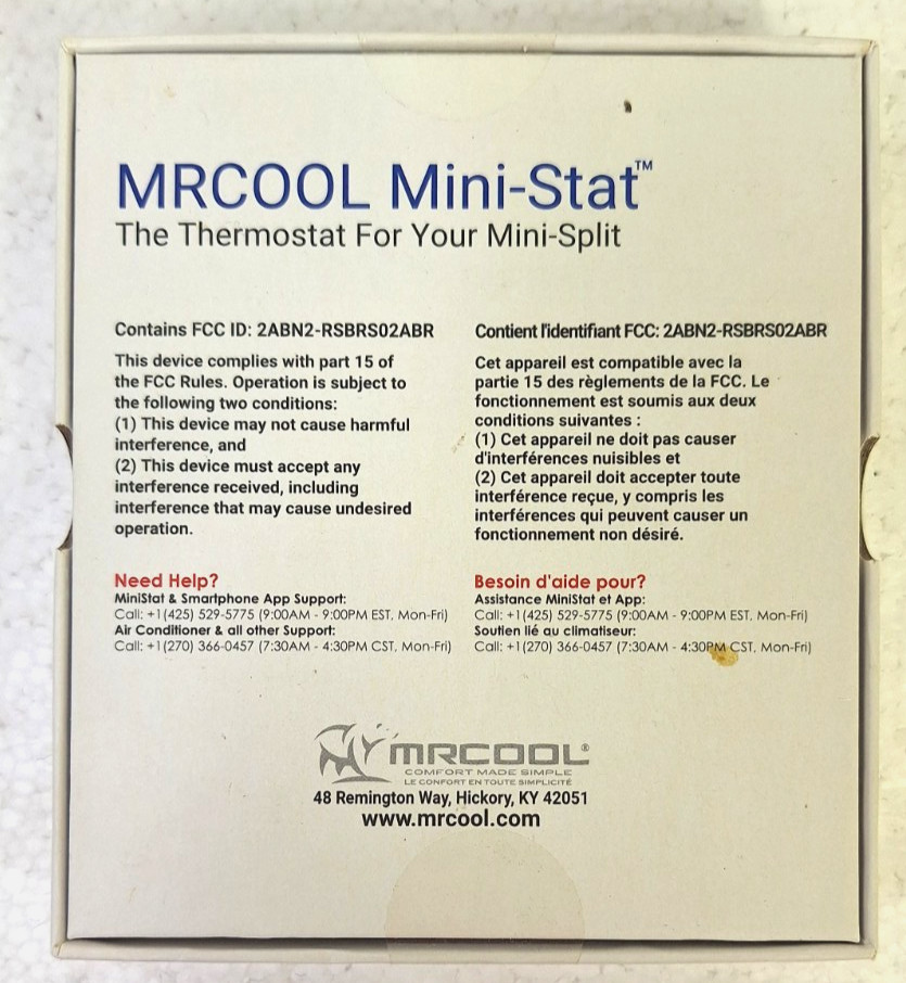 MRCOOL Mini-Stat Programmable WiFi Thermostat for Ductless Mini Split ~ SEALED