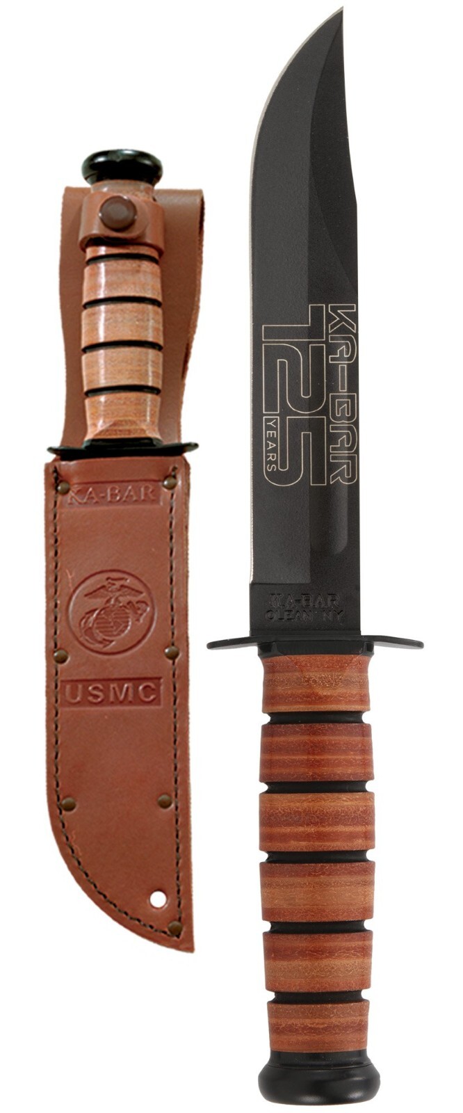 Kabar 125th Anniversary USMC Knife w/ Leather Sheath 9226