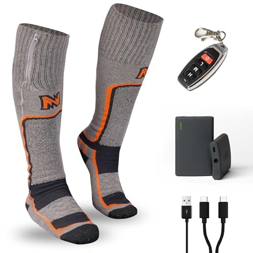 Fieldsheer Merino 2.0 Wool Heated Socks for Men with Wireless Remote Control,