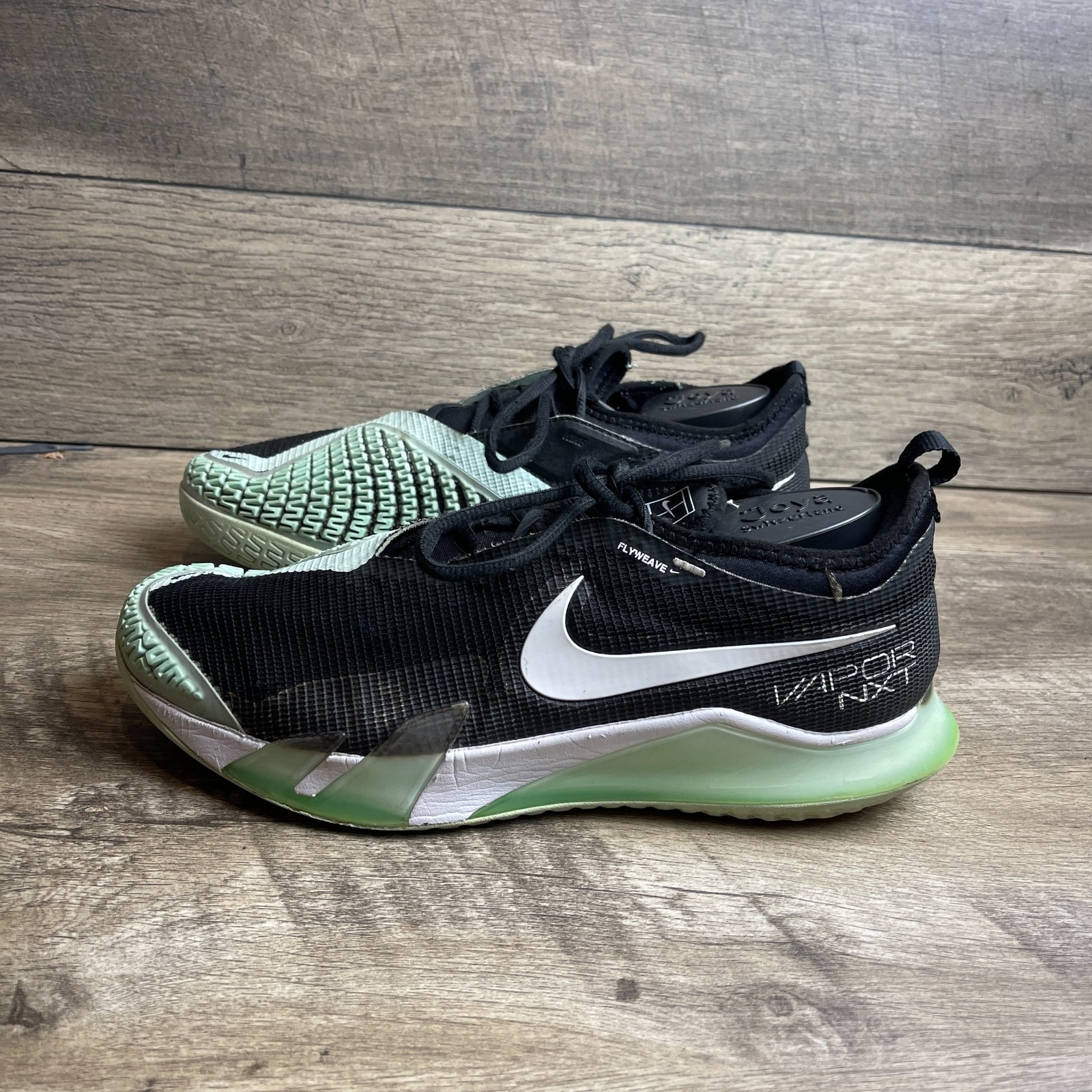Nike Court React Vapor NXT CV0724-009 Men's 9.5 Tennis Shoes Black Mint Sneakers