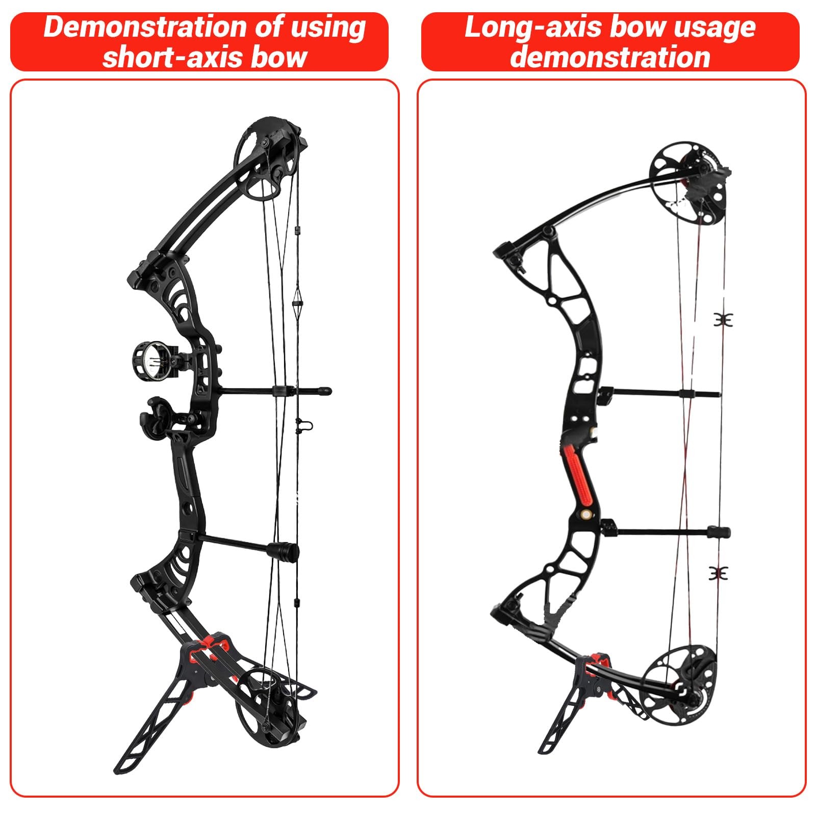 Folding Bow Stabilizer Stand with Removable Bipod for Bowhunting Accessories