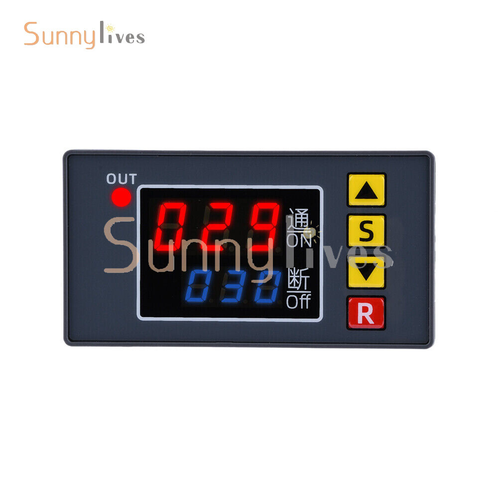 12V Automation Cycle Timer Delay Control Switch Relay Module w/ Dual LED Display