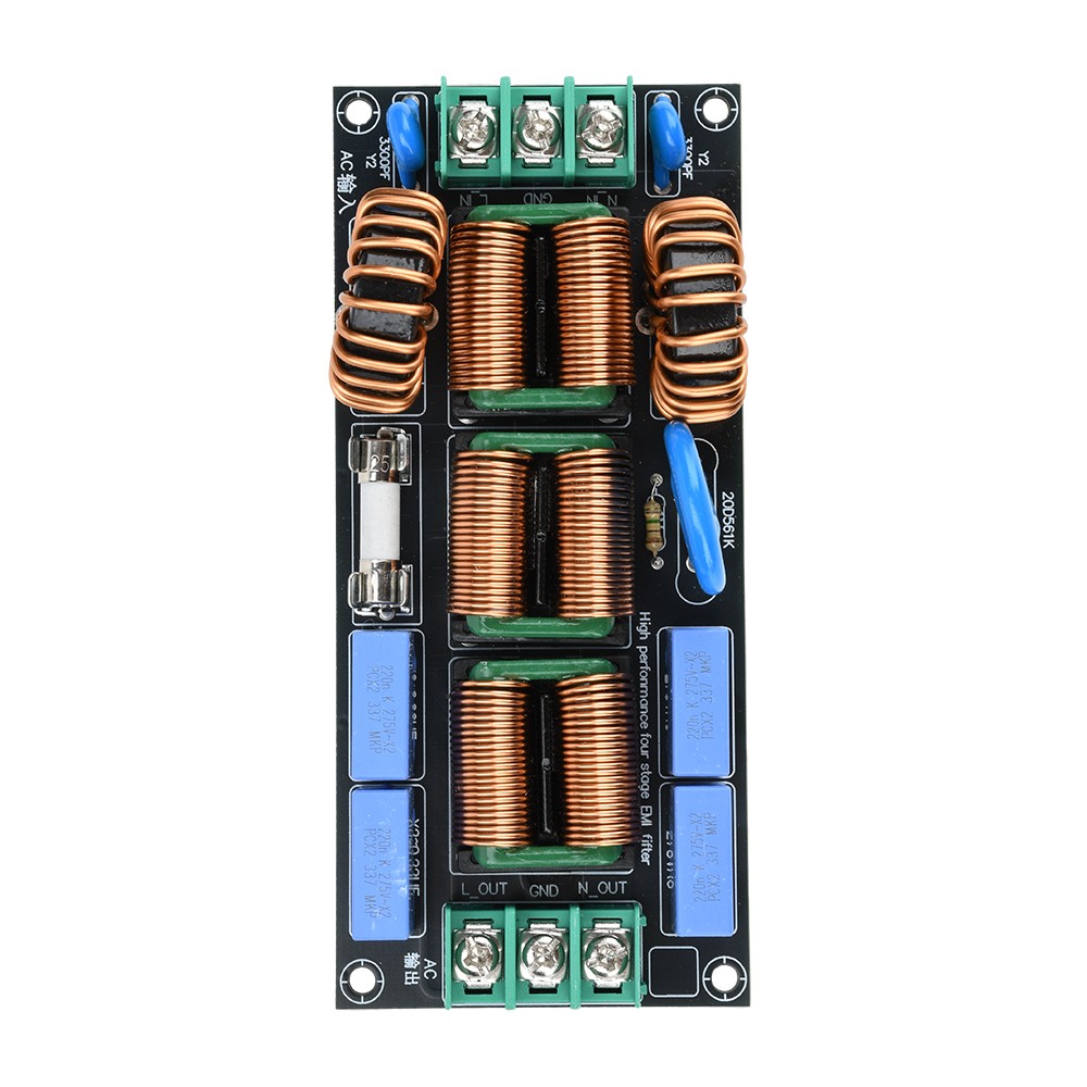 16A EMI Filter Four Level Audio AC220V Power Electromagnetic Interference Filter