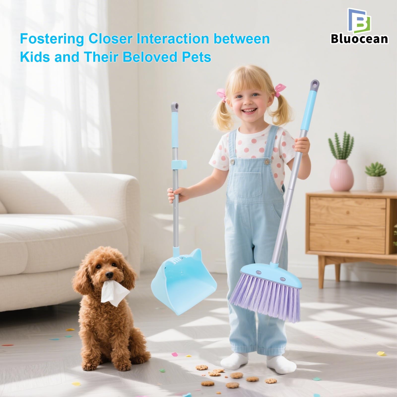 28'' Kids Mini Broom Dustpan Set - Toddler Cleaning Toy Toddler Household Helper