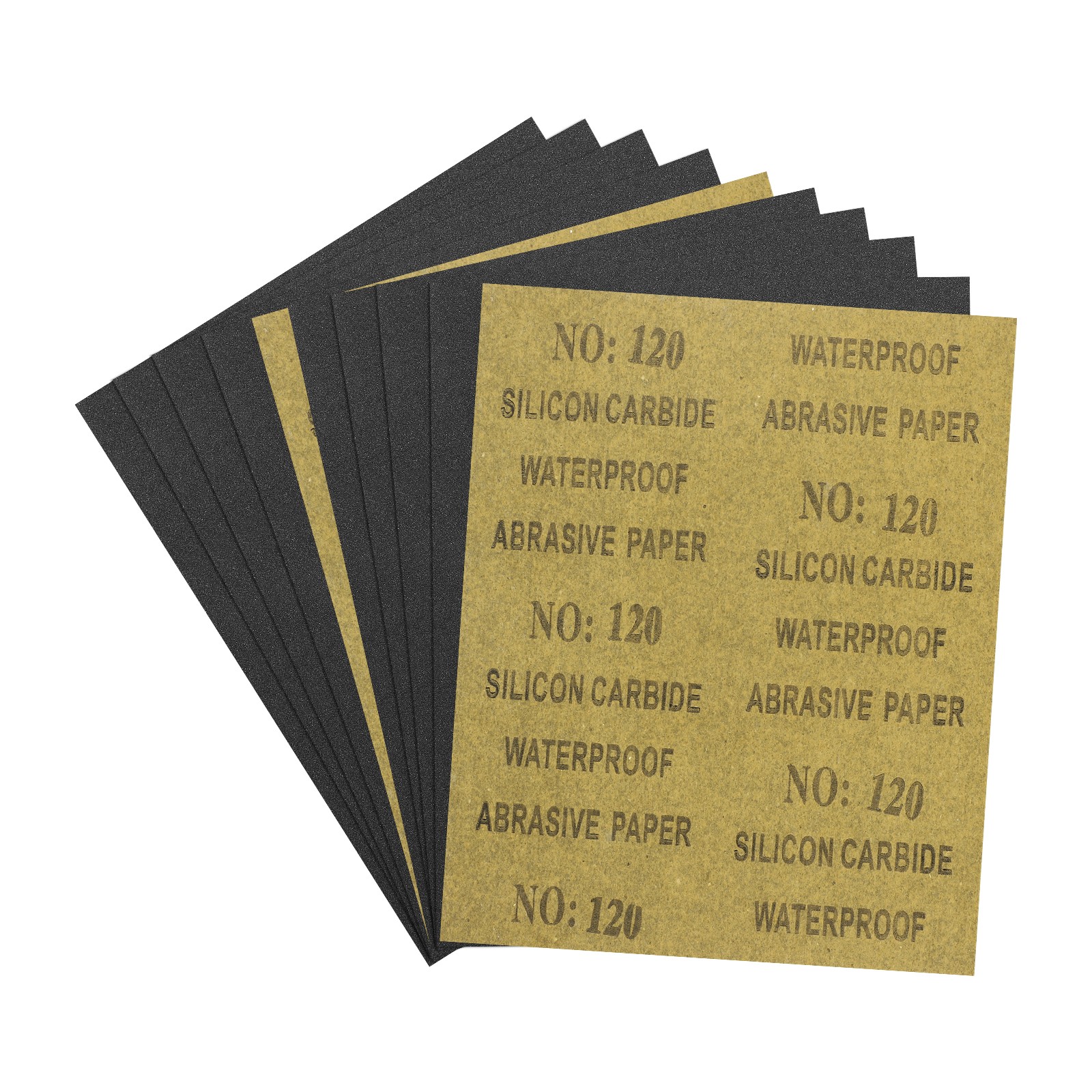 10pcs Sand Papers - [9 x 11 Inch x 120 Grits] Sandpaper Sheets
