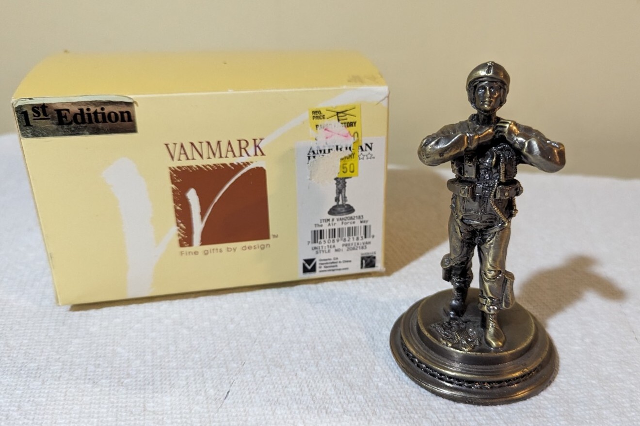The Air Force Way Vanmark American Heroes Handcrafted Pewter 4.5” Figurine + Box