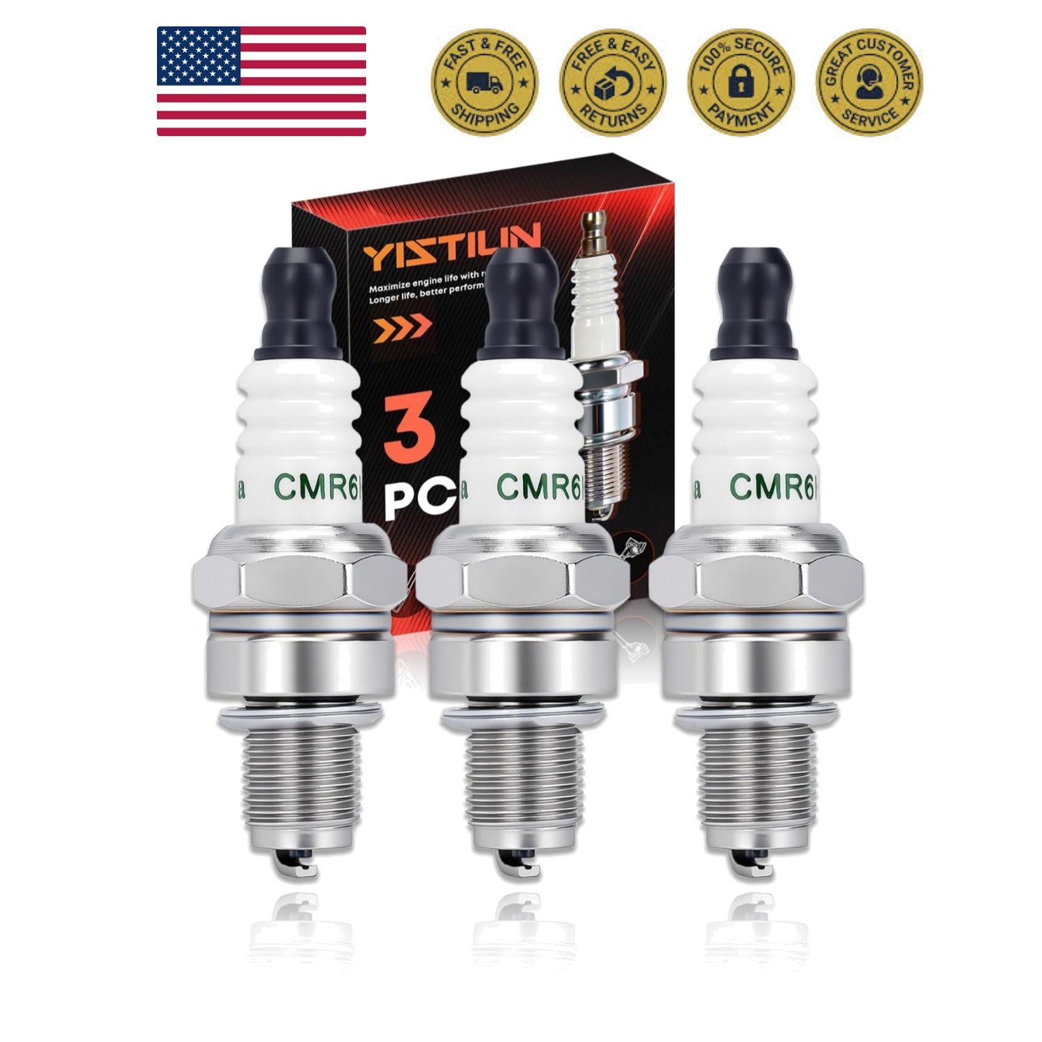 Spark plug for NGK 3365 for Champion RZ7C for STHIL FS40 FS56 FS90 FS100 FS11...