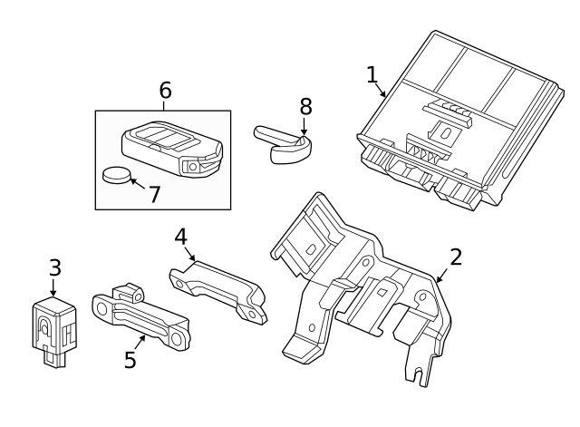 Genuine Honda Keyless Entry Transmitter 72147-T7S-A01
