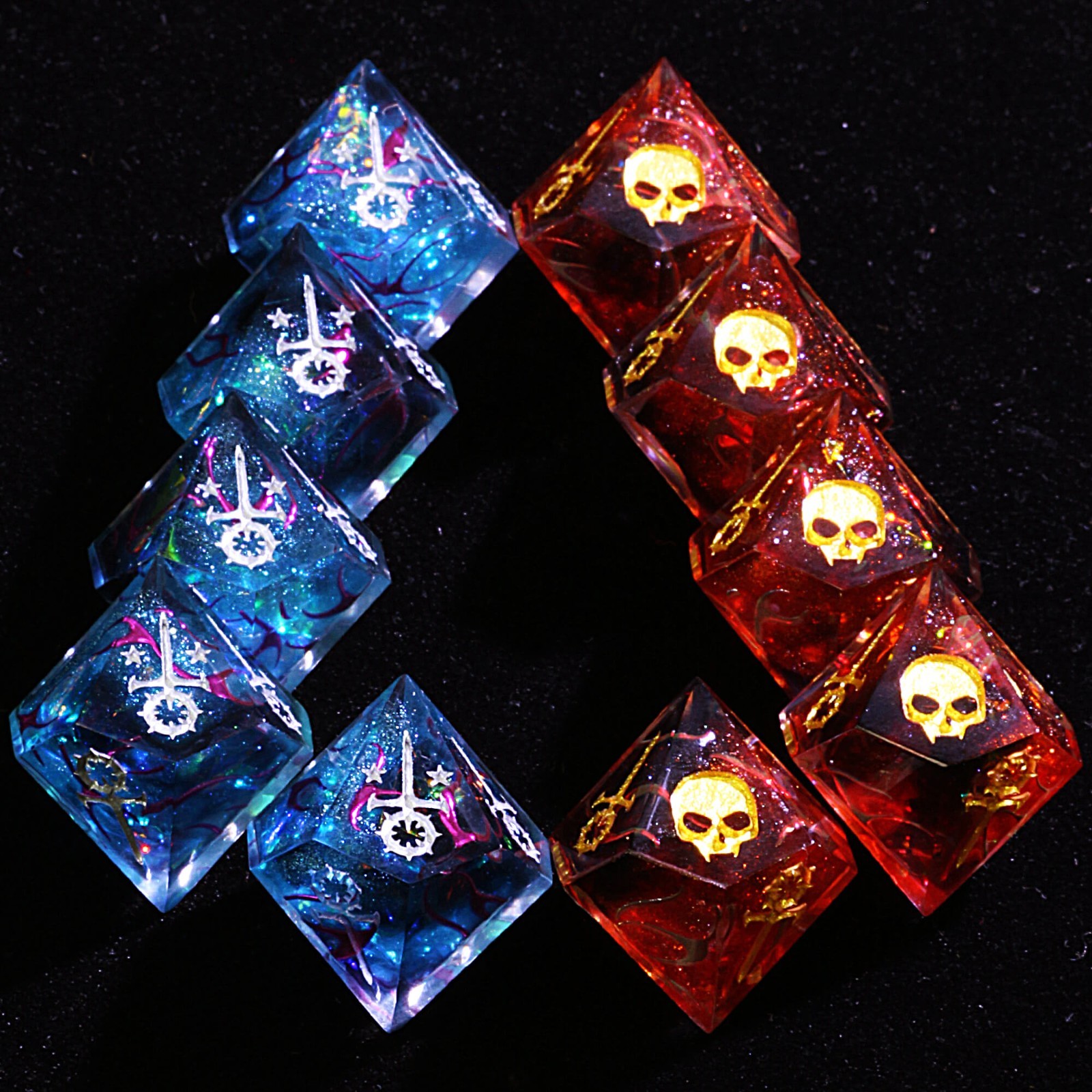 15 Polyhedral Resin Sabbat WoD Sets VtM Dice Nocturne Veil