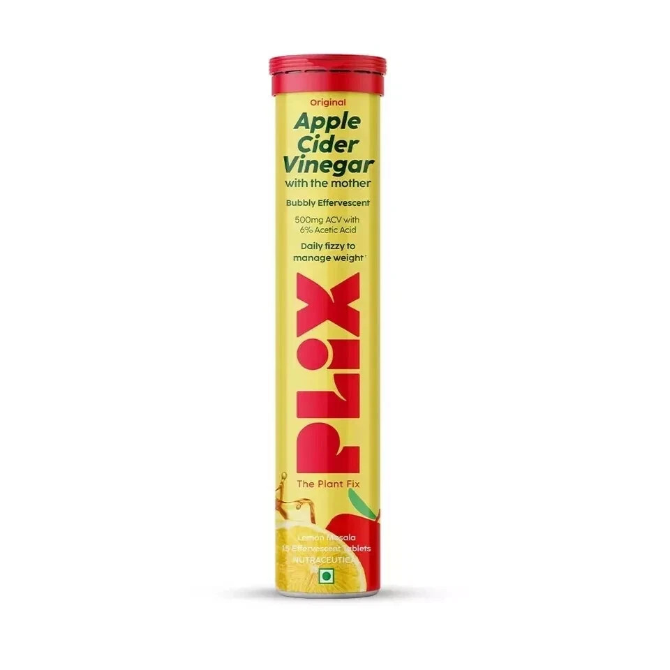 PLIX Apple Cider Vinegar Effervescent Tablet for Weight Loss - Multipack
