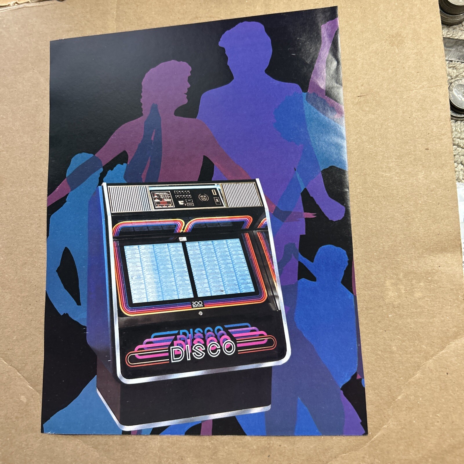 original Ad 11-8" Rowe Jukebox FLYER Vinyl 45 200 Selection Disco
