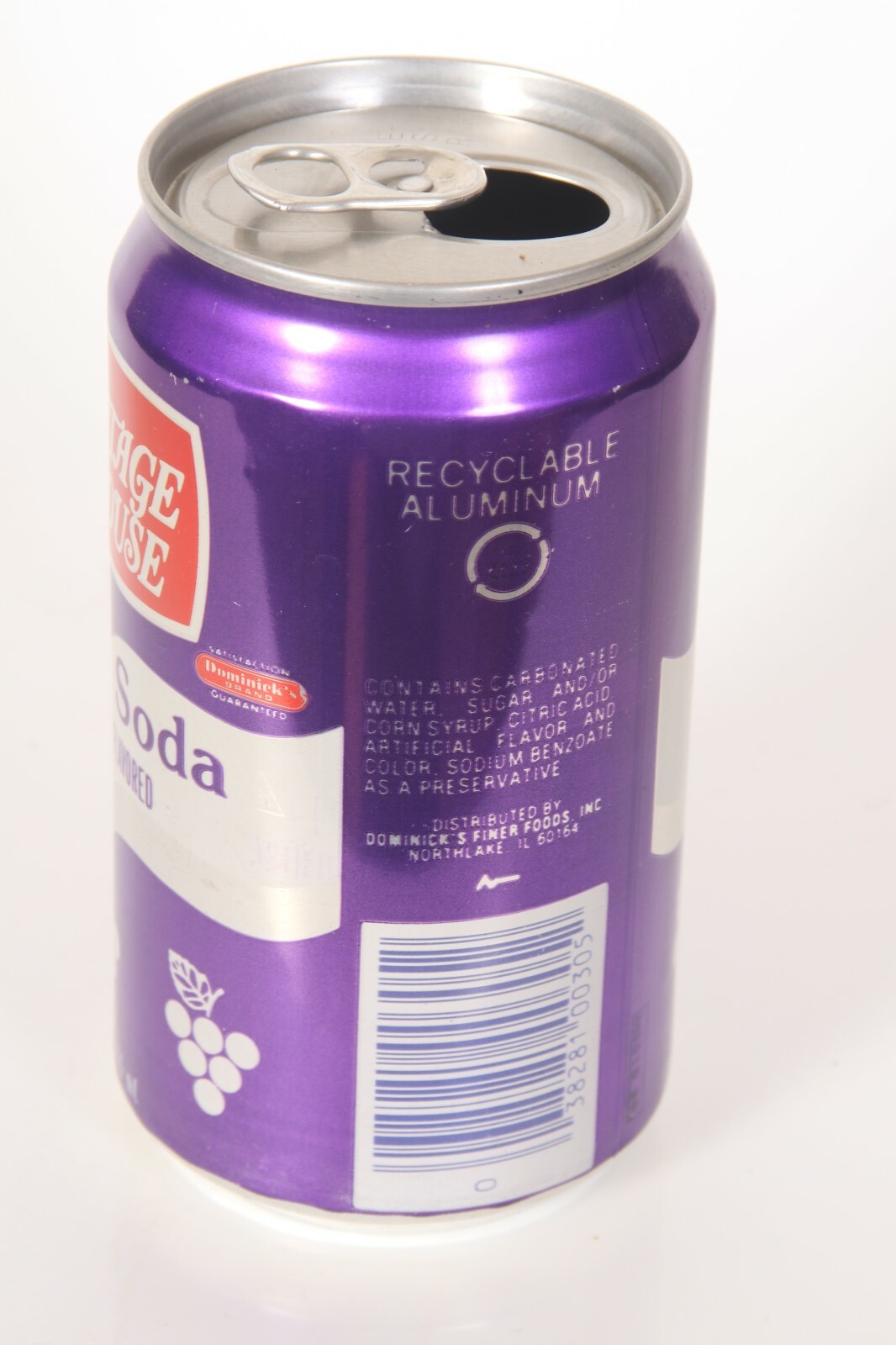 Heritage House Grape soda can