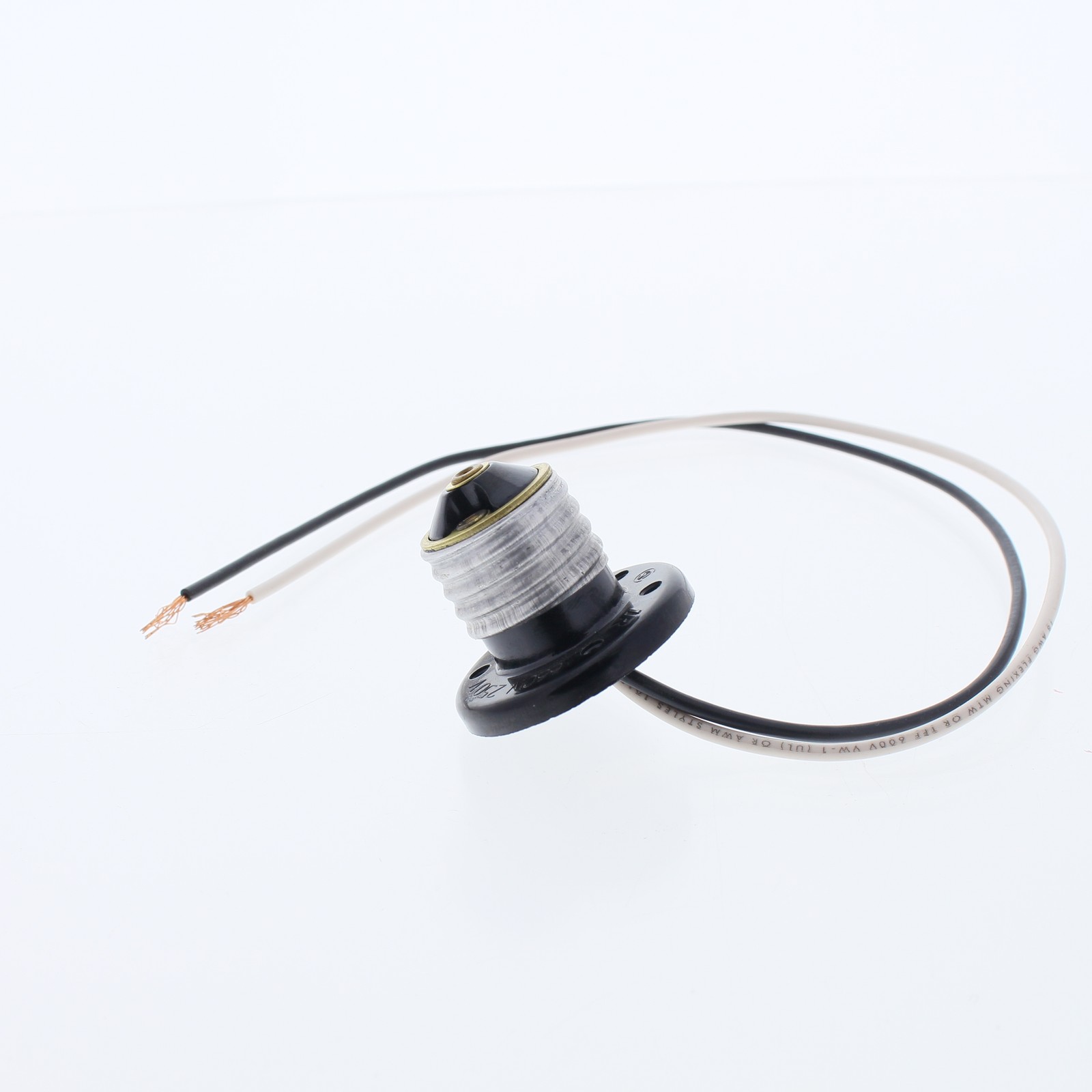 Leviton Phenolic Flanged Adapter Male E26 Medium Base 18ga Wire Leads 660W #165