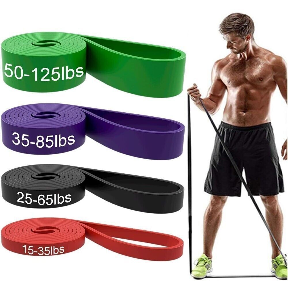 4 Pcs Heavy Duty Resistance Bands Exercise Pull up Assist Fitness Workout