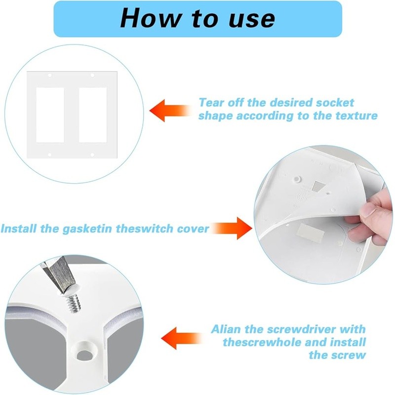 Electrical Outlet Insulation Pads Draft Sealers Foam Gasket for Outlet Plates