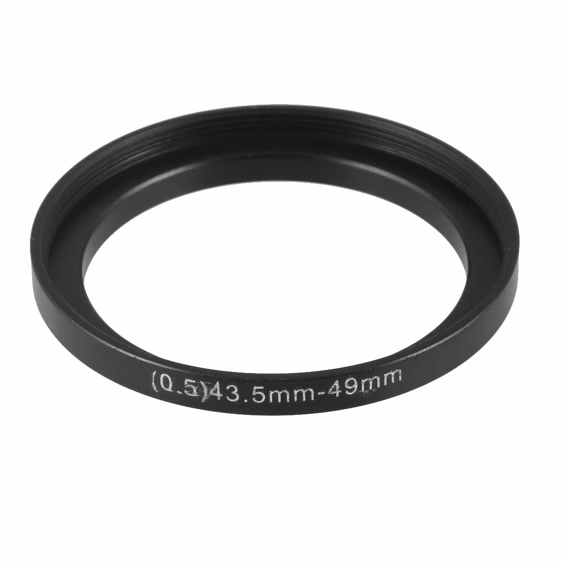 43.5mm to 49mm Metal Camera Lens Step Up Filter Ring Adapter Aluminum 1pc Black
