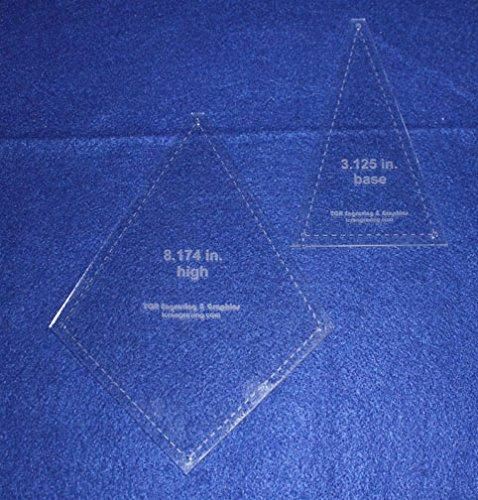 2 Piece Fan or Kite Shape Set - Quilting Template -1/8 Inch Thick Clear Acrylic